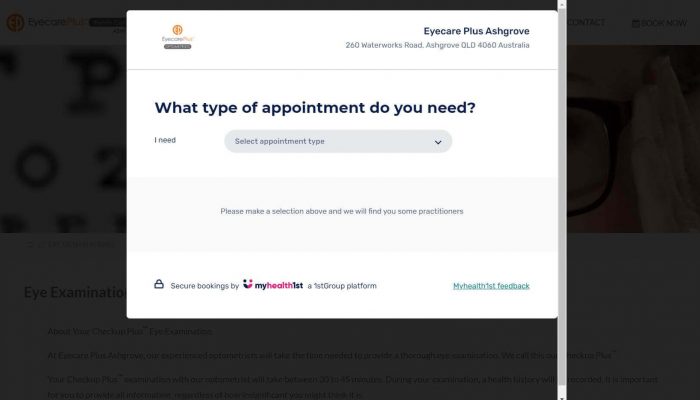 Eyecare Plus Ashgrove Book an Appointment
